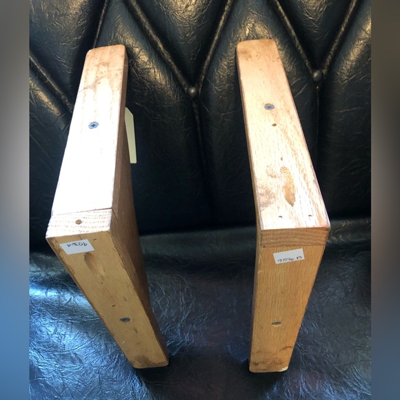 9536 Set-2 Vintage Wooden Oak Shelf Supports/Cornices Approx. 1.25” x 10” x 10” - Picture 9 of 9